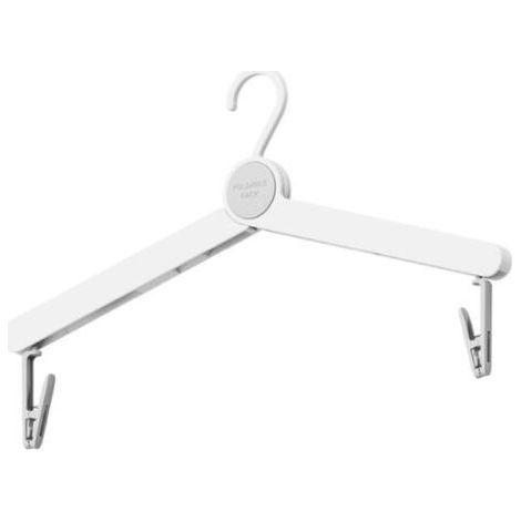 Blanc (233x46x17cm), Charge 2kg Cintres Pliables Portatifs Porte vêtements de Voyage Compact avec Pince 180°, pour Hôtel, Croisière & Camping (1/5)