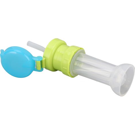 Bouchon de bouteille avec paille anti-fuite, couvercle à visser adapté aux enfants, embout de conversion sécurisé pour gourde. (1/5)