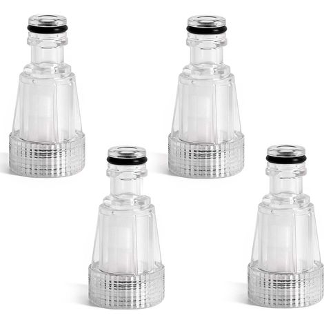 4 Filtres à Eau pour Nettoyeur Haute Pression, Raccord 25 MM - Filtre Tuyau Arrosage, Filtre à Eau pour Remplissage Camping-Car et Lavage Haute Pression (1/5)