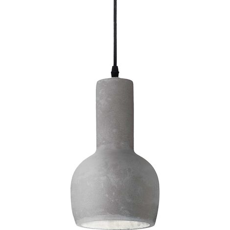 Ideal Lux Oil - 1 lámpara colgante de techo gris cemento, E27 (1/2)