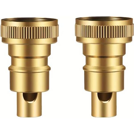 Robinet d'arrêt de machine à laver en deux pièces, anti-goutte automatique G1/2, matériau en acier inoxydable 304/laiton, universel, domestique, adaptateur de robinet à quatre voies