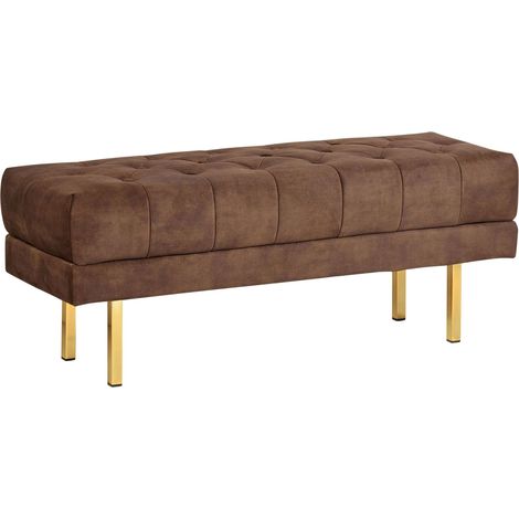 Bench ROSEVILLE Velvet Dark Brown