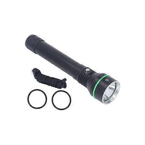 Modes d'éclairage de plongée réglables, bonne étanchéité, étanche IPX8, résistant aux chocs, lampe de plongée LED, 3000 lm, blanche (1/5)
