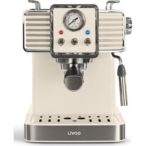 Machine à café expresso 15 bars – Capacité 1.5L – Buse vapeur – DOD174C – Livoo