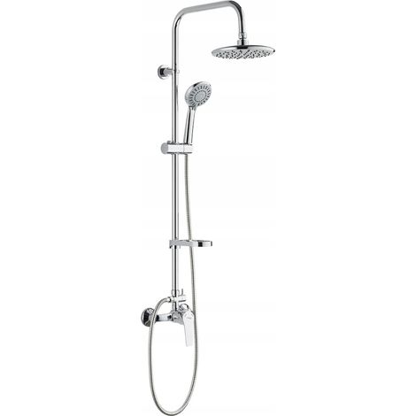 Ensemble de douche mural Enna avec robinet chromé (1/5)