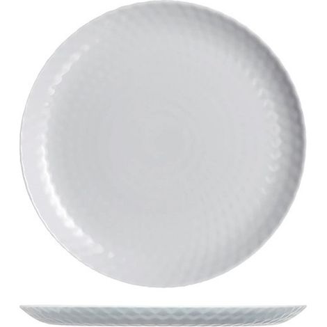 Piatto piano Pampille Ø 25 cm in vetro opale grigio chiaro