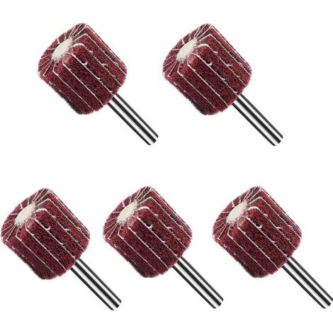 Lot de 5 Meules Abrasives à Tige – Roues de Polissage en Fibre pour Perceuse, Outil de Finition