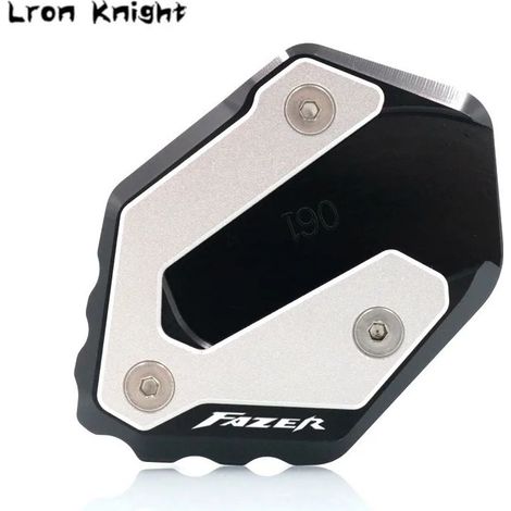 (FAZER Noir) Compatible avec Yamaha FZ6 FAZER FZ6R FZ6-S2 2004-2009 2008 - Béquille latérale CNC - Extension de béquille - Plaque de support - Maxpower (1/4)