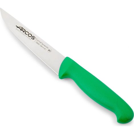 Coltello da cucina Arcos Colore - Prof 290521 in acciaio inox Nitrum e mango verde ergonomico Polipropilene e lama 13 cm, coperchio del display