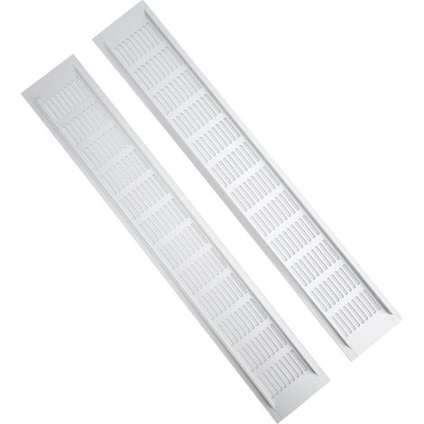 Adatto per griglie di ventilazione in alluminio resistenti, confezione da 2, 80x500 mm, per scarpiera.