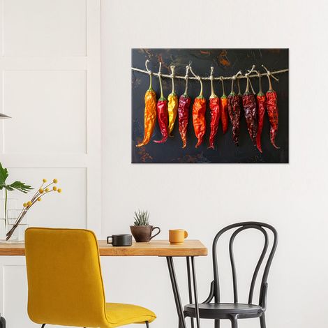 Wandbild Getrocknete rote Chilischoten 90x60 (1/4)