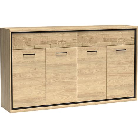 Sideboard, Eiche, mit strukturierten Schubkastenblenden MEGARA-161 (1/4)