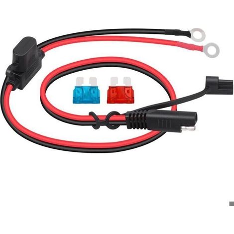Connecteur SAE pour Chargeur de Batterie de Moto - Câble de Charge SAE - Coupe Rapidement la Prise à la borne 12 V - Convient (1/4)