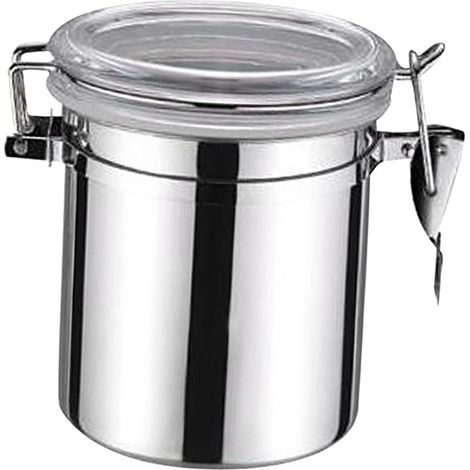 Boîte hermétique en acier inoxydable pour garder la nourriture [Canister - Inox - 10x10.5cm - 190-230g] (1/3)