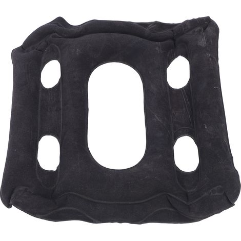 Coussin de siège gonflable avec trous de ventilation, revêtement floqué en PVC, pour chaises de bureau et sièges auto, noir (1/5)