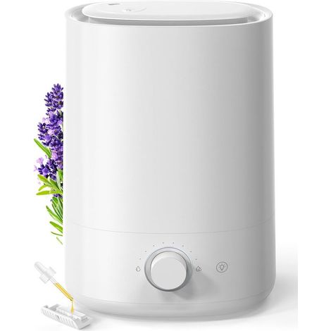 Humidificateur d'air 5L à Remplissage par le Dessus,à Brumisateur Ultrasonique avec Diffuseur d'Huile Essentielle, Buse 360°, Veilleuse 28dB, Autonomie 50H, pour Chambre de Bébé, Plantes (1/5)