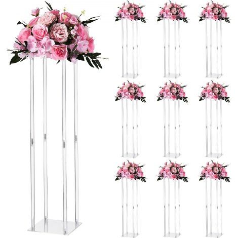 Portafiori da Matrimonio 10 Pezzi da 80 cm, Portafiori a Colonna (1/5)