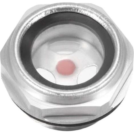 Niveau d᾿Huile Liquide Jauge Voyant d'huile Verre Vue Raccord de Compresseur d᾿Air Bouchon en Alliage d᾿Aluminium à Filetage Mâle 1/2 PT avec Joint Torique (1/3)