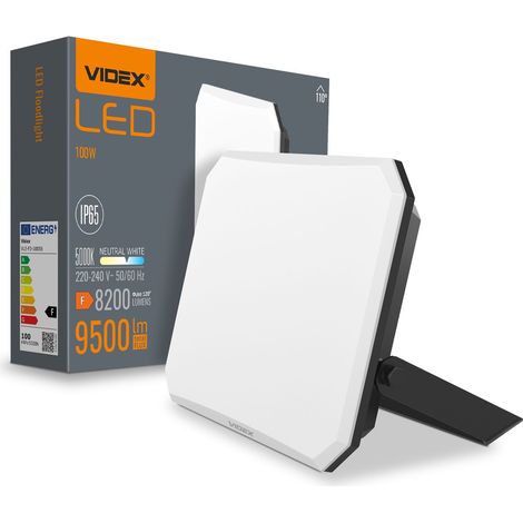 Videx LED-Fluter 100W 9500lm neutralweiß 5000K Aluminiumlegierung IP65