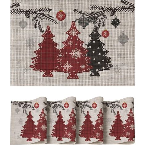 Tappetini PVC Resistenti Calore Set 4 Multicolore 30x45 cm (1/5)