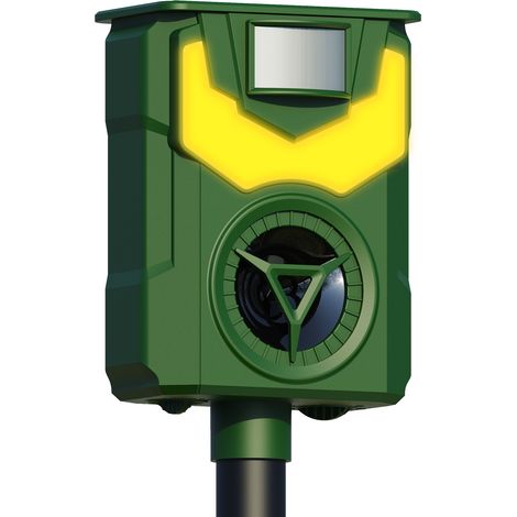 Ultrasonic Cat Repellent, Solar and USB Animal Repellent, IP44 Waterproof Outdoor Cat Repellent with LED Light and Detector for Cats Dogs Mice Raccoons Birds (1/5)
