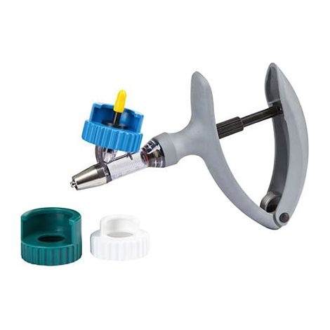 Seringue de vaccin co-matique Kerbl Henke, 5 cc, comprend 3 adaptateurs 100 cc, 250 cc et 500 cc