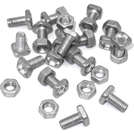 Ecrou Et Vis Pour Serre - Aluminium Haute Résistance - Pour Barres De Vitrage Et Supports - Lot De 100 Pièces (1/5)