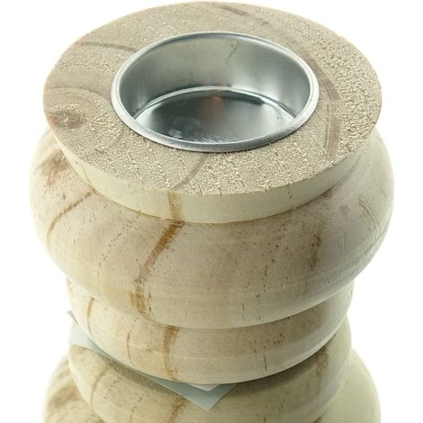 nature trends Teelichhalter Natur Ø 8 cm - Holz