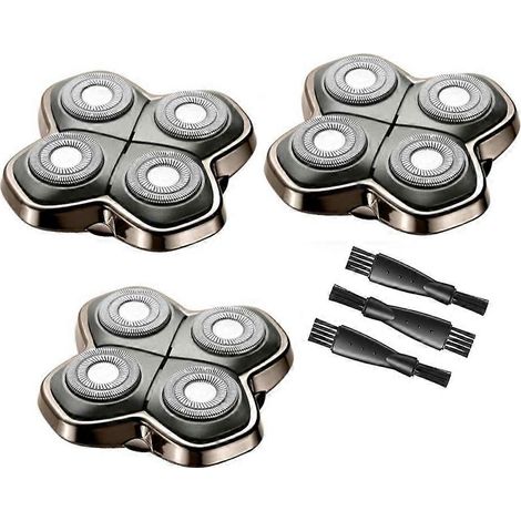 Packung mit 3 Ersatzköpfen für Skul Pitbulls Gold PRO, Silver PRO, Platinum PRO und Butterfly Kiss PRO Rasierer (4 bewegliche Köpfe) (1/5)