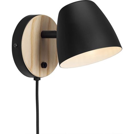 Nordlux Applique murale THEO métal noir H13 IP20 GU10 intérieur (1/5)