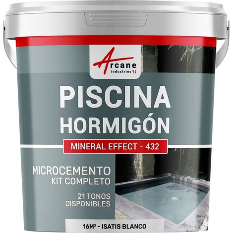 Kit microcemento color gris topo para piscina de hormigón