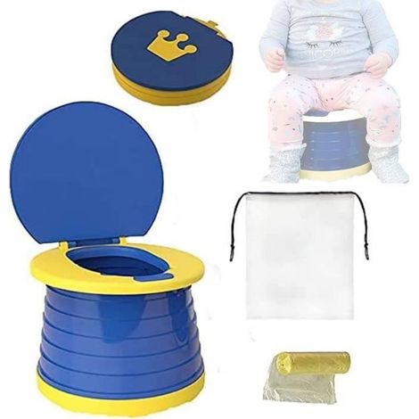 Siège De Toilette Enfant - Pliable - Pour Voyage Extérieur Et Maison - Charge Maximale 50 Kg - Convient 6 Mois À 8 Ans - 1 Pièce (1/5)