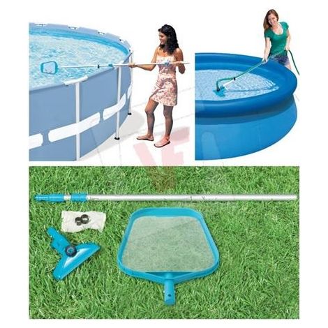 KIT DI PULIZIA E MANUTENZIONE PER PISCINE INTEX MASSIMO CM. 488