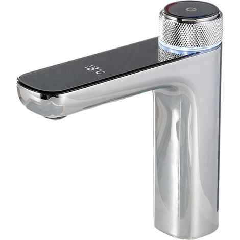 Robinet de cuisine Robinet d'affichage numérique de la température intelligente, robinets en laiton massif LED de salle de bains, robinet mitigeur d'eau froide et chaude(Chrome) (1/5)