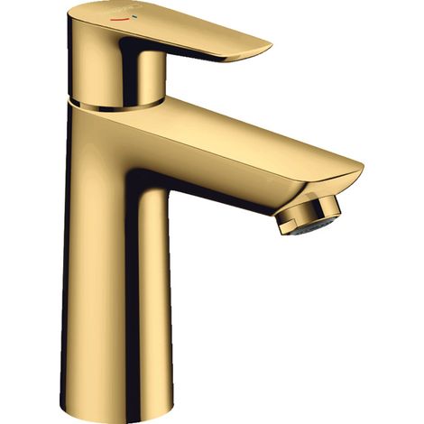 Hansgrohe Talis E - Waschtischarmatur mit Ablaufgarnitur, CoolStart, Gold poliert 71713990 (1/4)