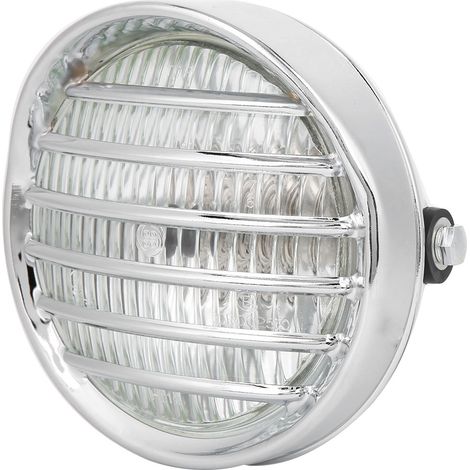 Calandre de moto rétro, phare, phare halogène, boîtier électroplaqué haute luminosité, verre transparent. (1/5)