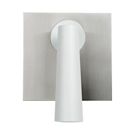 LedsC4 Gamma - Liseuse pour Tête de Lit LED 3.1W et 137lm avec Blanc Chaud 2700K. Diamètre 10.5cm. Structure en Aluminium. Coloris Argenté