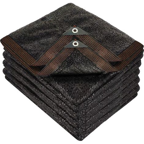 Toile d'ombrage Noire à 40% – Bâche en Maille Durable avec œillets – Filet d'ombrage résistant – Antigel pour pergola, Serre, Culture de Plantes, poulailler (1/5)