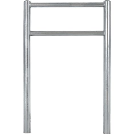 Fahrradanlehnbügel mit Knieholm 115x75 cm Stahl feuerverzinkt Ø 60 mm zum Einbetonieren Typ H (1/5)
