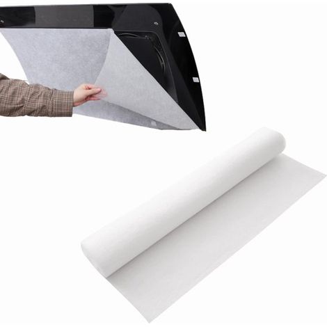 Lot de 12 filtres universels pour hottes aspirantes, à découper aux dimensions 45 x 43 cm, avec fixation Velcro. Filtres pour hottes aspirantes, filtres à graisse, filtres à huile haute température. (1/5)