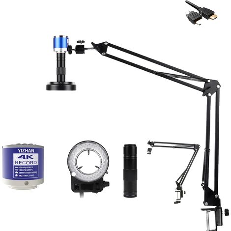 Kit microscopio digitale 4K, immagini ultra nitide da 48 MP, ingrandimento 150X, stativo articolato stabile per una precisione a mani libere. (1/2)