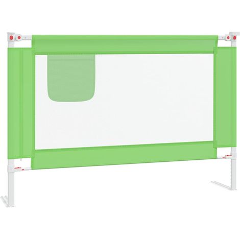 Barrière de sécurité de lit d'enfant Barrière de protection Vert 100x25 cm Tissu CFW30598 (1/5)