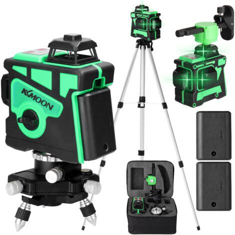 Pair - Niveau laser 3D 12 lignes trépied réglable 1.2m 220V 2 batteries (1/5)