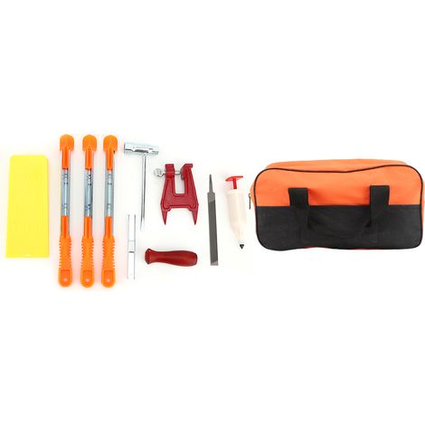 Kit affûtage chaîne tronçonneuse lime guide pierre affûteuse outil ponçage pièces industrielles. (1/5)