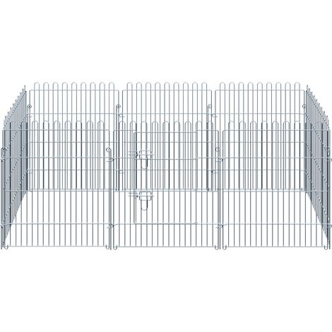 Enclos pour chiots 8 panneaux W63 x H76 cm clôture animaux