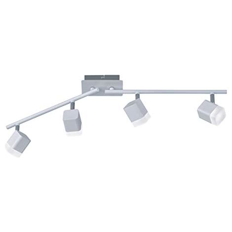 Lampada Barra 4 Spots Faretti Led Quadrati Bianco Roubaix GD Trio (1/4)