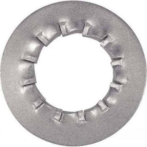 500 Rondelles Eventail à Dentures Intérieures Jz 5 mm - DIN 6798 J - NFE27-625 - UNI 8842 - Acier Zn - D-Work
