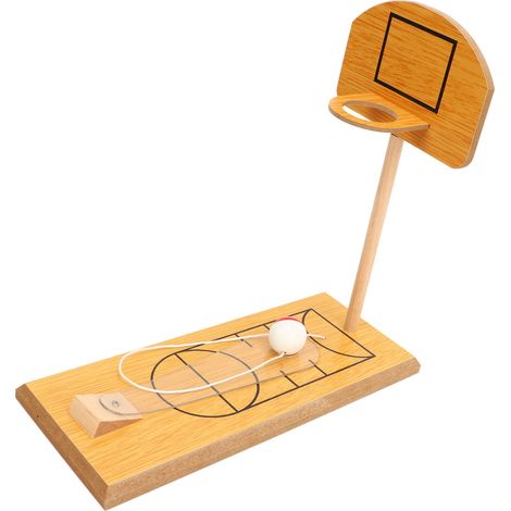 Jeu de basket-ball de table en bois avec panier de tir à la main, jouet d'interaction parent-enfant (1/5)
