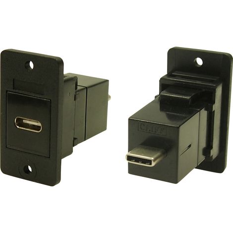 Adapter, Buchse, Einbau  USB-Buchse Typ C - USB-Stecker Typ B CP30611X Cliff Inhalt: 1 St.