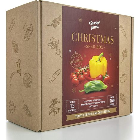 Kit semi CHRISTMAS EDITION, di pomodoro, peperoni, peperoncino con accessori per la coltivazione (1/5)